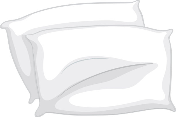 白色背景上的白色枕头图片下载