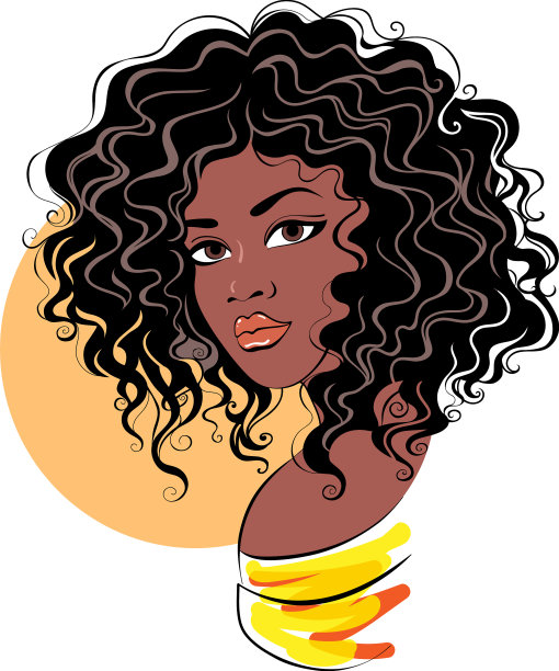 梳着非洲式发型的美丽黑人女性图片下载