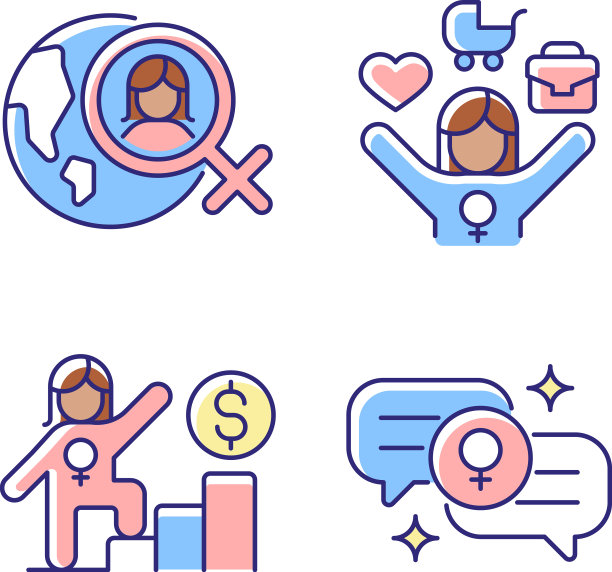 主流女权主义RGB颜色图标设置图片下载