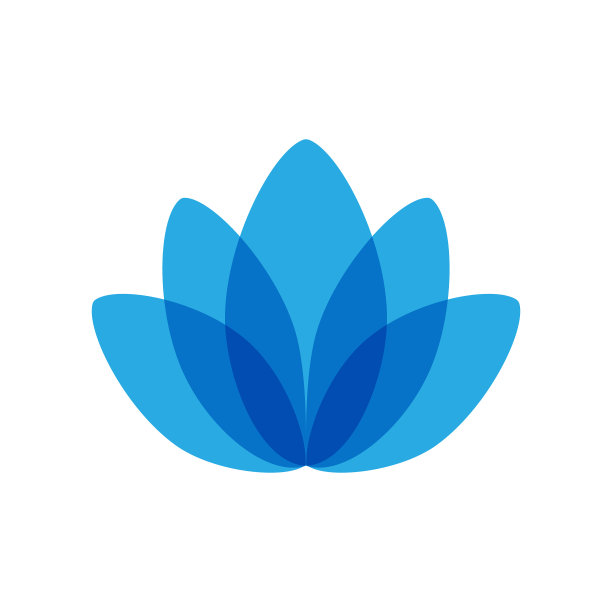 莲花线风格图标莲花标志图片下载