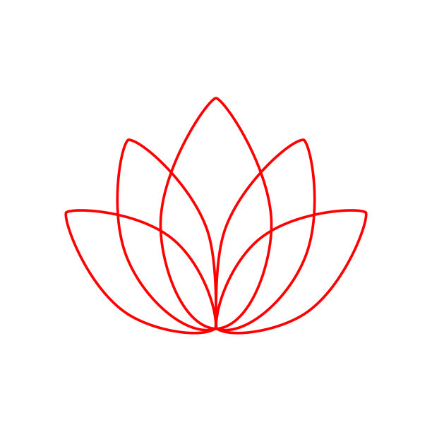 莲花线风格图标莲花标志图片下载