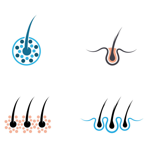 头发处理标志图标形象图片下载