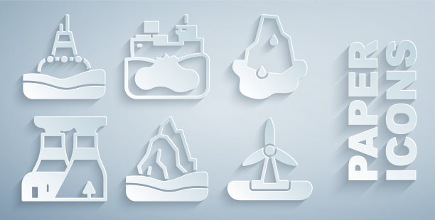 设置冰山冰川融化核电站图片下载