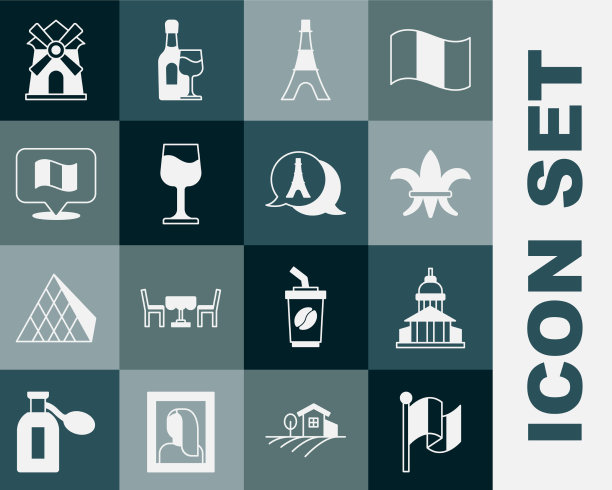 法国芙蓉博物馆大楼设旗图片下载