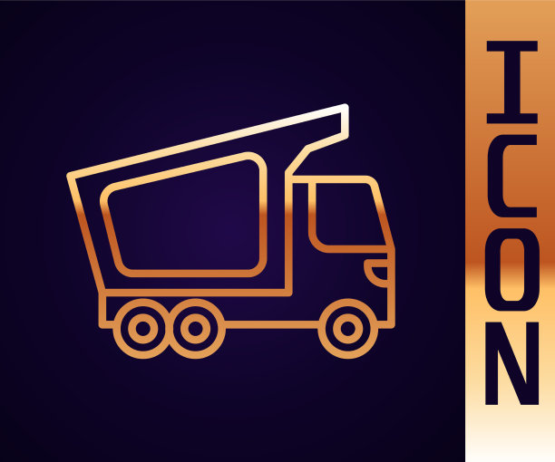 金线配送货车车辆图标图片下载