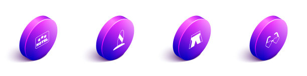 设置等距招牌与文字酒店冲浪板图片下载