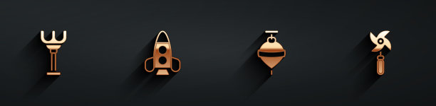 设置耙玩具火箭船旋转和风车图片下载