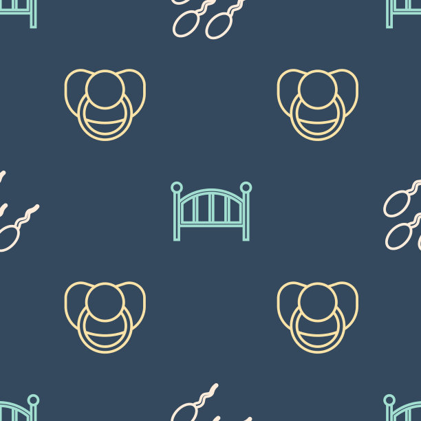 设置行精子婴儿奶嘴和婴儿床图片下载