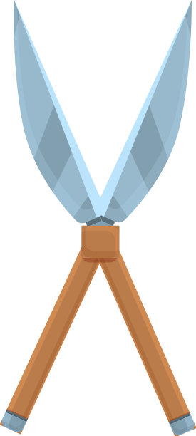 花园剪刀图标卡通树树篱图片下载