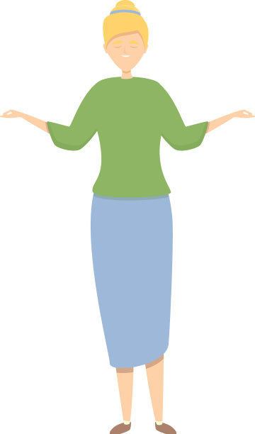 女人专注icon卡通禅意图片下载