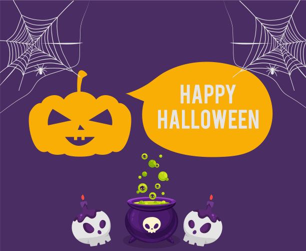 设计万圣节10月31日活动黑南瓜图片下载