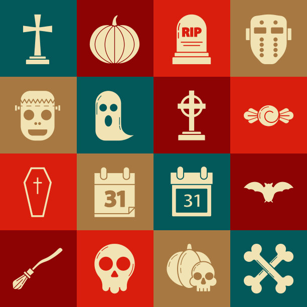 设置交叉骨头飞蝙蝠糖果墓碑图片下载