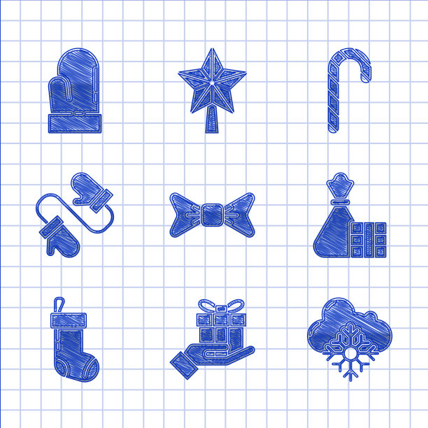 礼盒里装蝴蝶结，手捧云与雪图片下载