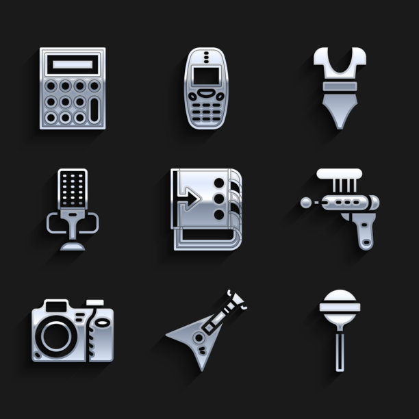 设置混音器控制器电低音吉他图片下载