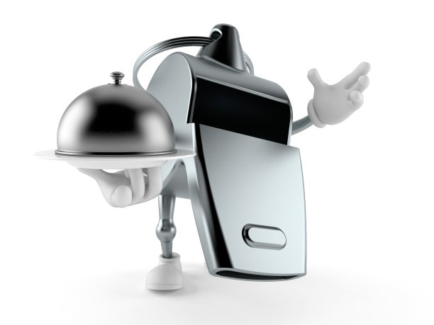 哨子人物手持餐饮圆顶图片下载