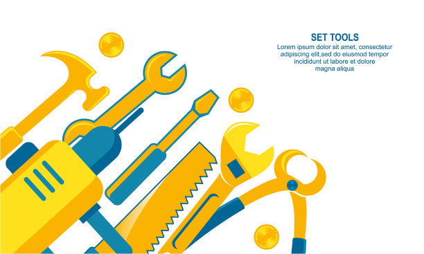 木工建筑和房屋装修工具图片下载