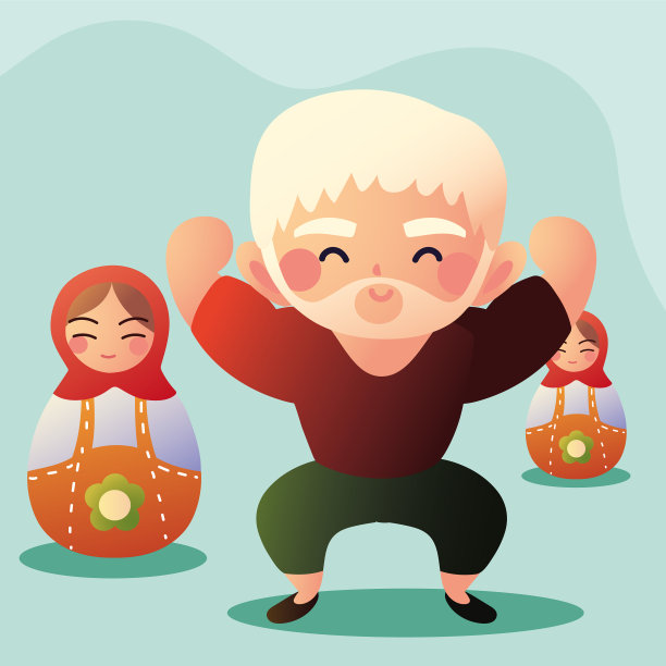 亚洲男人和俄罗斯套娃图片下载