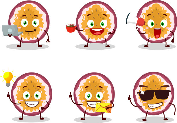 卡通人物百香果片图片下载