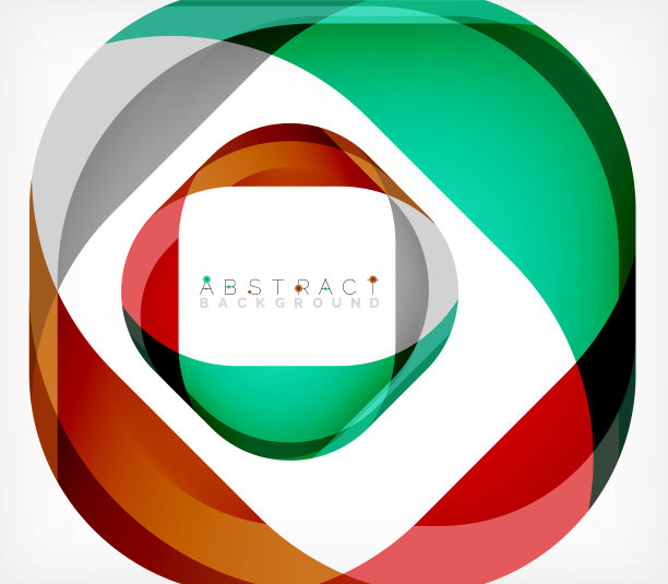 抽象的带有重叠波的正方形形状图片下载