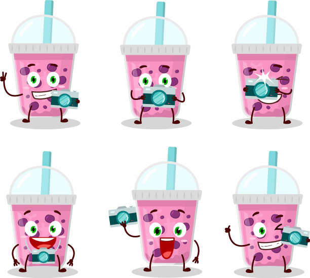 摄影师专业表情用葡萄牛奶图片下载