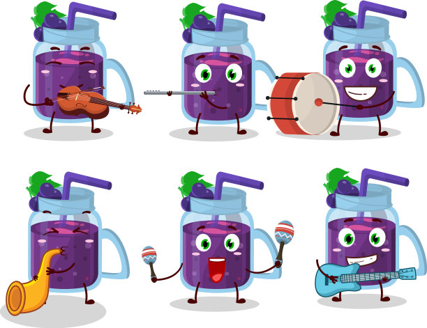 卡通人物葡萄思慕雪玩了一些图片下载