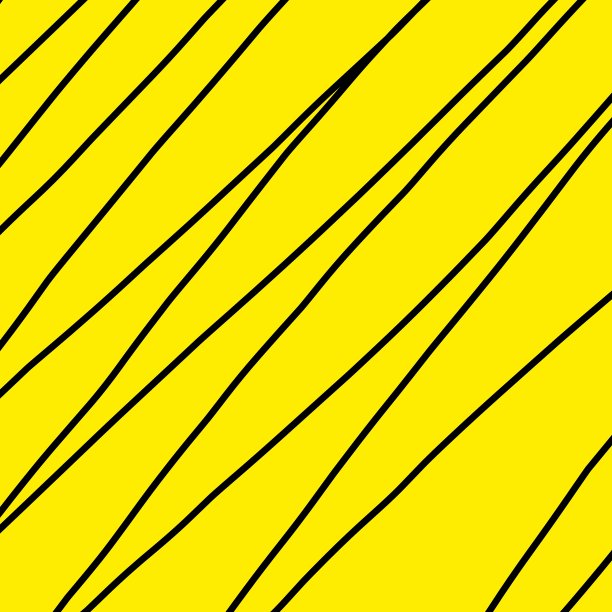 黄色背景上的黑色之字形线条图片下载