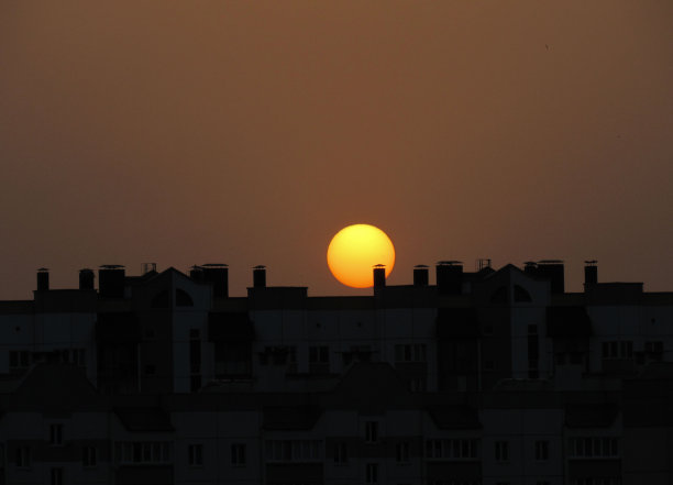 城市的日落图片下载