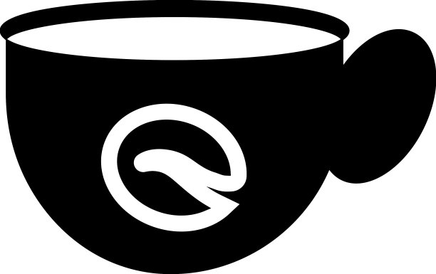 黑热咖啡杯的图标和符号图片下载