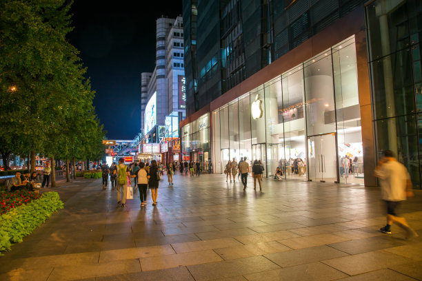 北京西单商业街图片下载