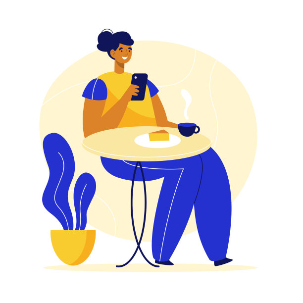 扁平的人用智能手机拍照图片下载