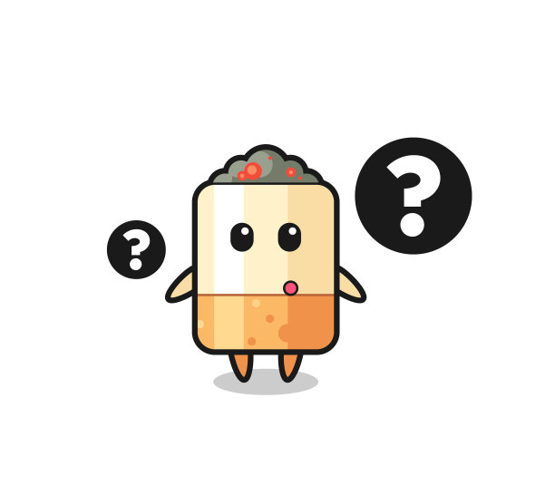 带问号的香烟卡通图片下载