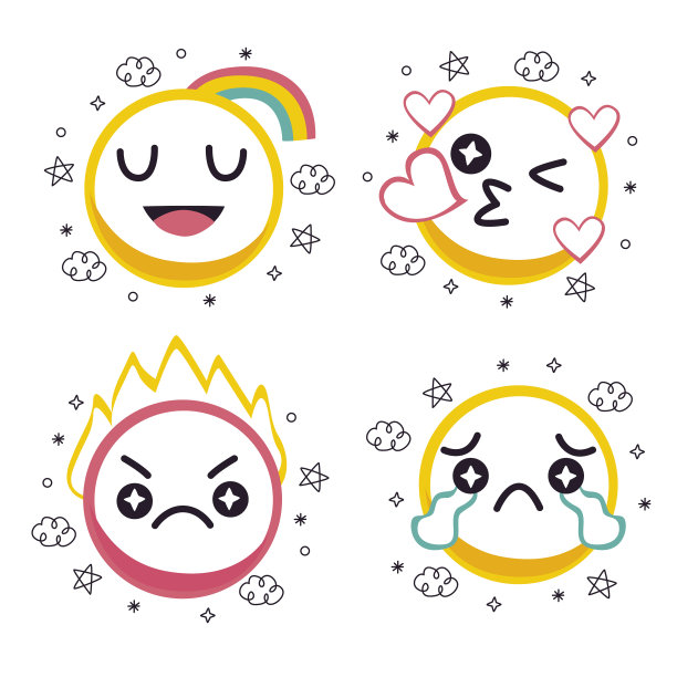 可爱的平面设计表情包图片下载