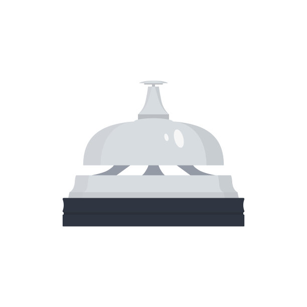 彩色接待钟标志图片下载