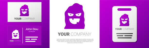 标志类型有趣和可怕的万圣节鬼面具图片下载