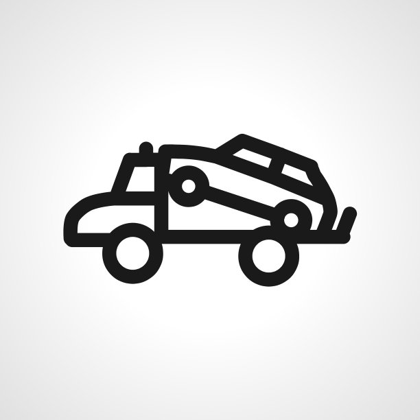 拖车线图标拖车线轮廓图标图片下载