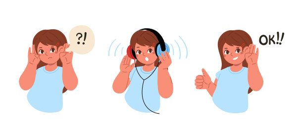 女孩听不到孩子穿的任何东西图片下载