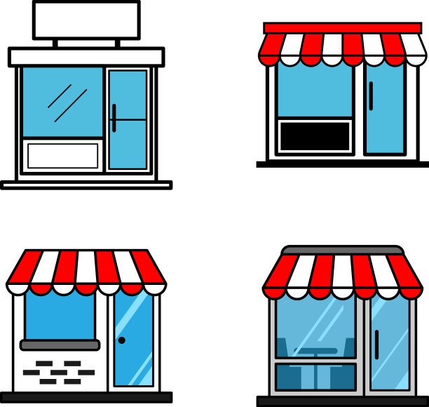 店面图标集设计模板图片下载