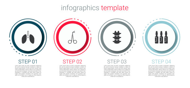 套肺，医用剪刀，人体脊柱和小瓶图片下载