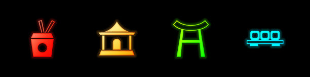 把面条放在盒子里，把筷子放在中国的房子里图片下载