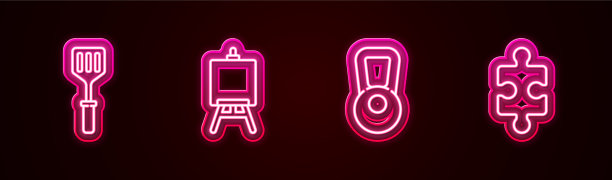 设线抹刀、画架或画板图片下载