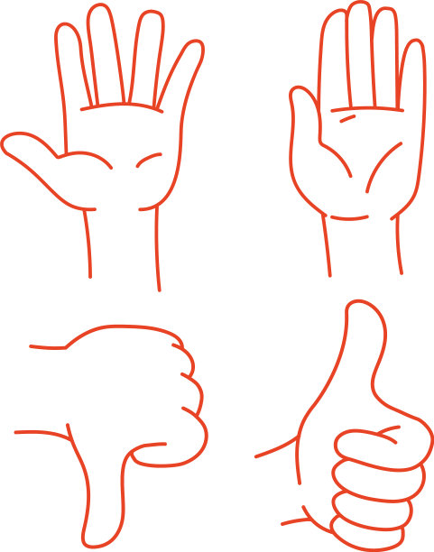 手势表示拇指朝下，这是一个好的手势图片下载