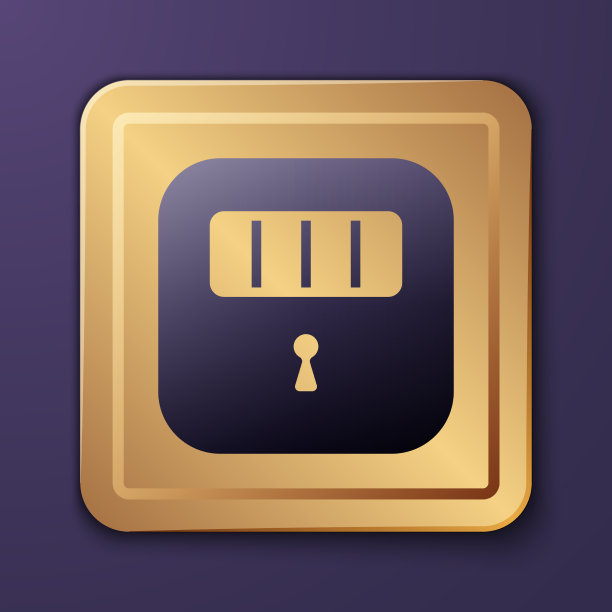 带格子窗图标的紫色牢房门图片下载