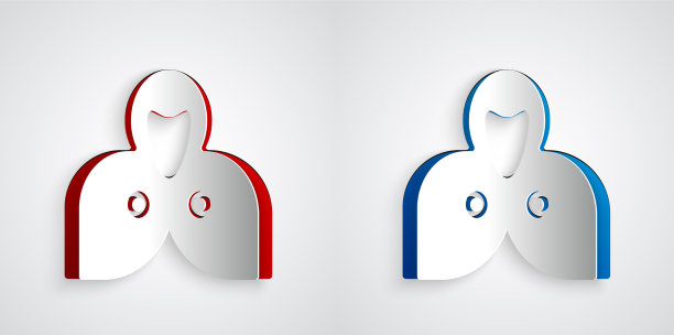 剪纸披风披风icon孤立上图片下载