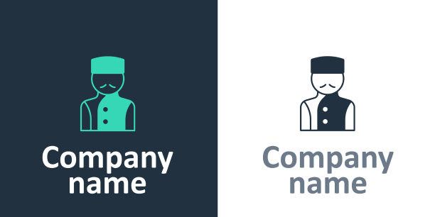 标志类型礼宾图标隔离在白色图片下载