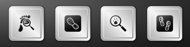 设置放大镜与脚步人图片下载