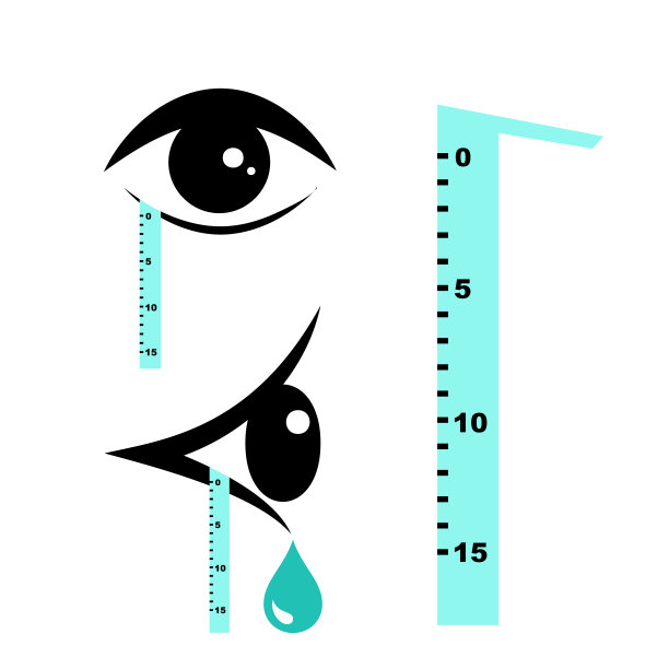 Schirmer试验矢量图标分离，干眼综合征图片下载