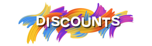 时尚明亮的创意文本折扣的白色背景-矢量图片下载