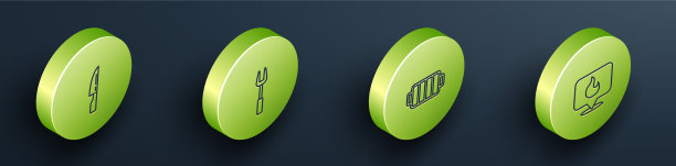 设置等距线烧烤刀叉烧烤图片下载