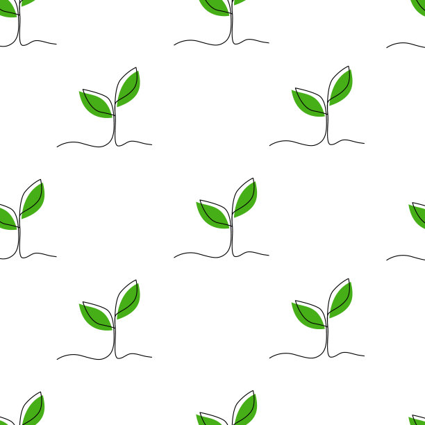 生长植物叶片无缝隙的格局。环保理念，生态自然农场理念，地球日，有机食品，纯素产品图片下载