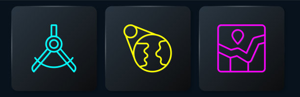 集线画罗经图图信息图图片下载